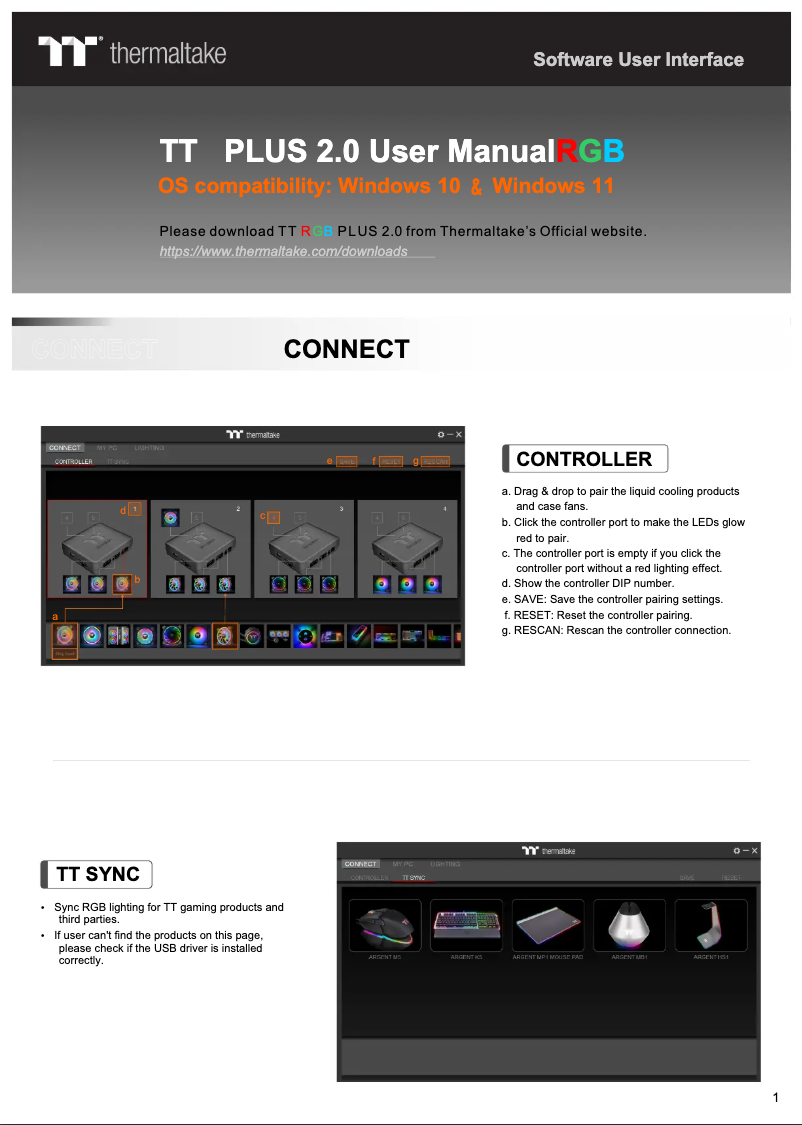 Page 1 of the manual User Manual Thermaltake TOUGHFAN 14