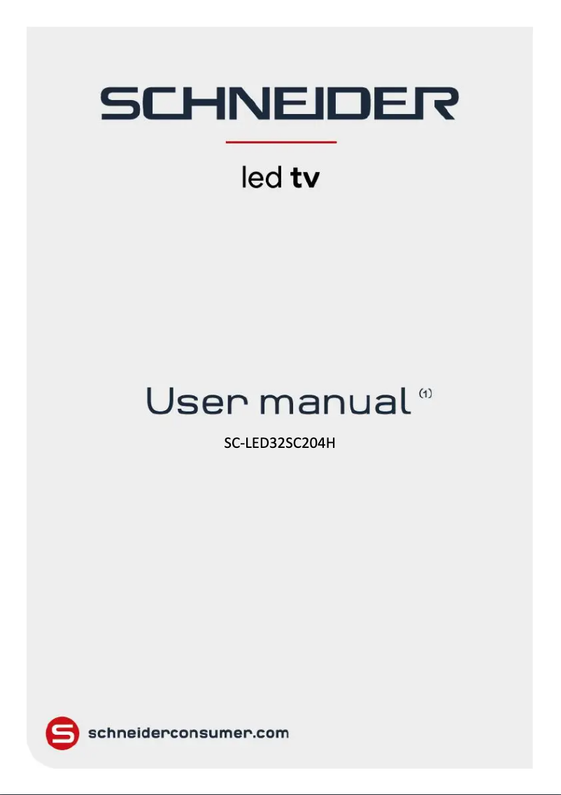 Page 1 of the manual User Manual Schneider SC-LED32SC204H