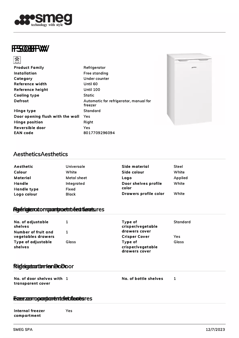 First page image of the manual for FS08FW