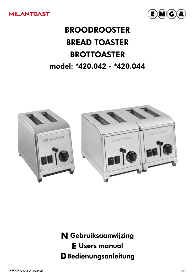 First page image of the manual for 420044