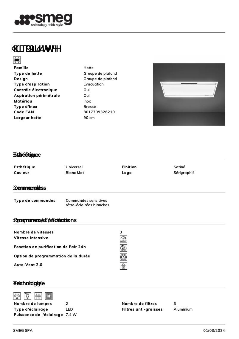 First page image of the manual for KLT9L4WH