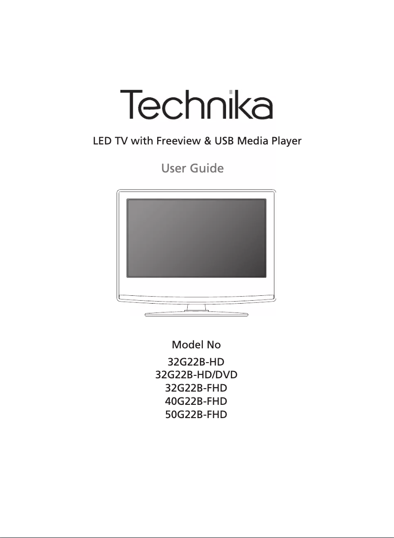 Page 1 de la notice Manuel utilisateur Technika 32G22B-HD/DVD