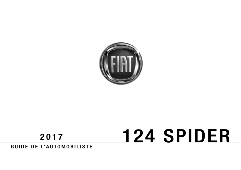 First page image of the manual for 124 Spider (2017)