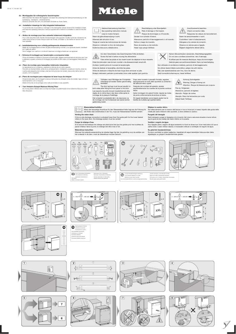Page 1 of the manual Instructions / Assembly Miele G 5265 Vi XXL Active Plus