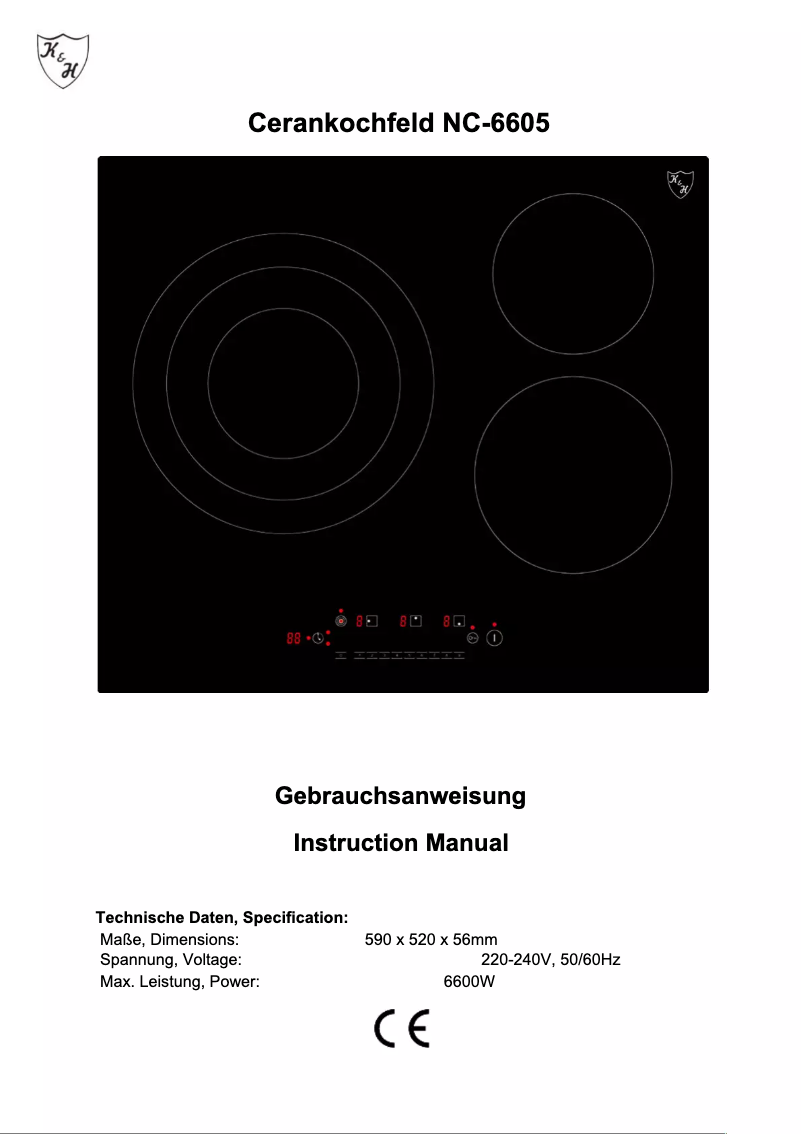 First page image of the manual for NC-6605