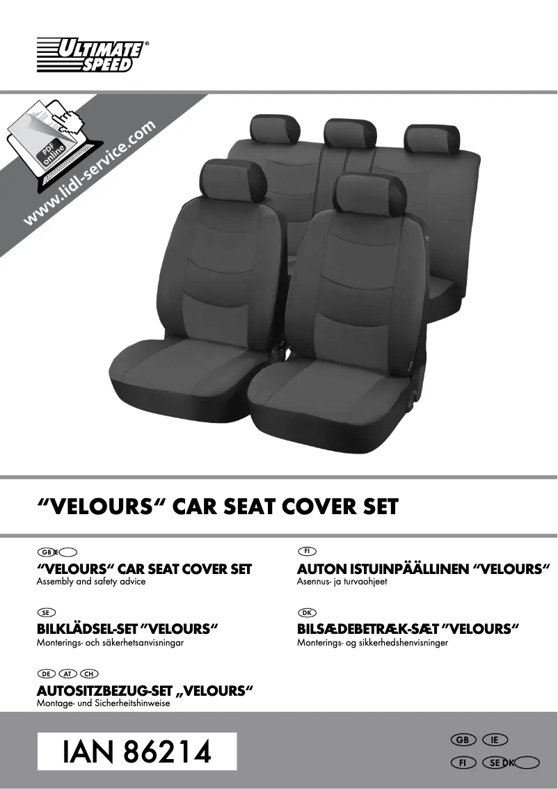 First page image of the manual for IAN 86214