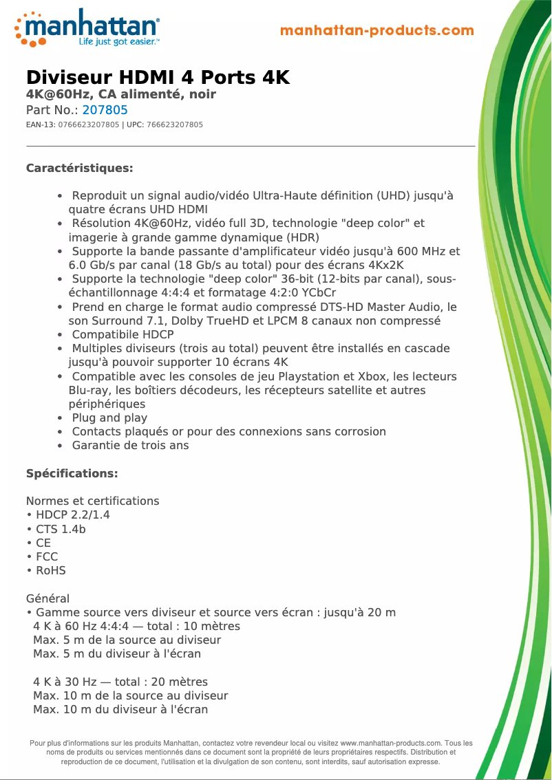 Page 1 of the manual User Manual Manhattan 207805