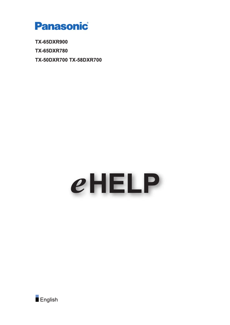 Page 1 of the manual User Manual Panasonic Viera TX-65DXR780