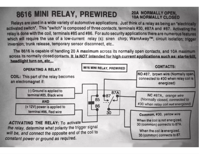 First page image of the manual for XpressKit 8616 Mini Relay