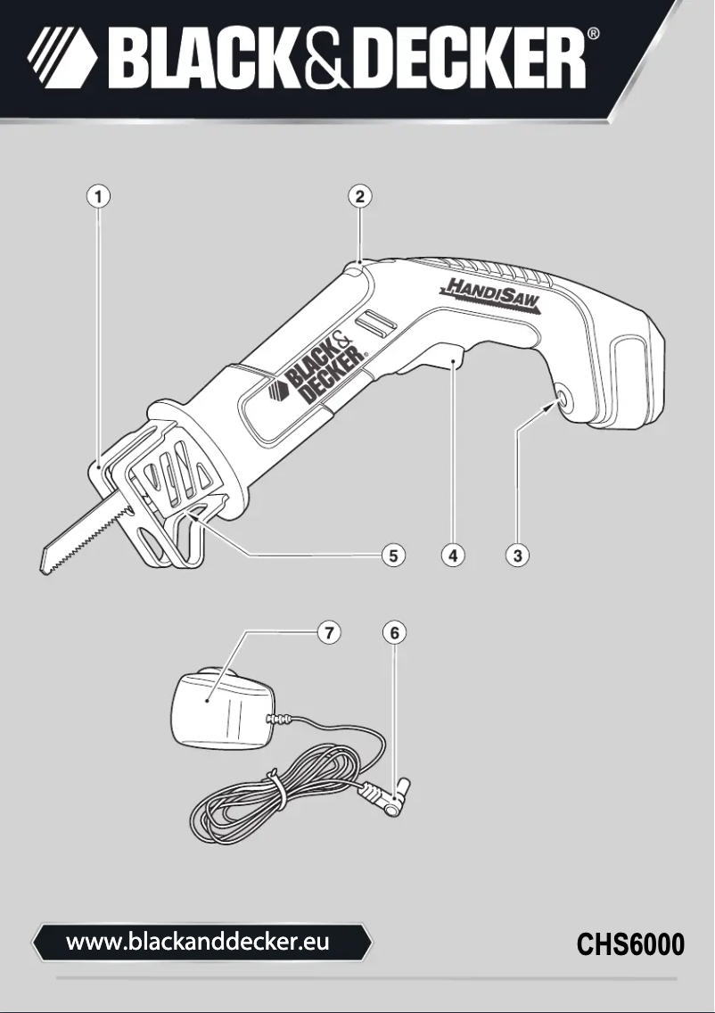 Page 1 of the manual User Manual Black & Decker HandiSaw CHS6000