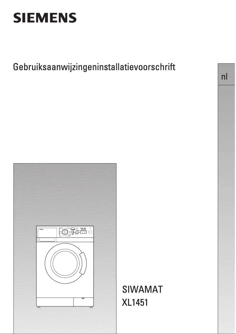 First page image of the manual for WXL1451NN