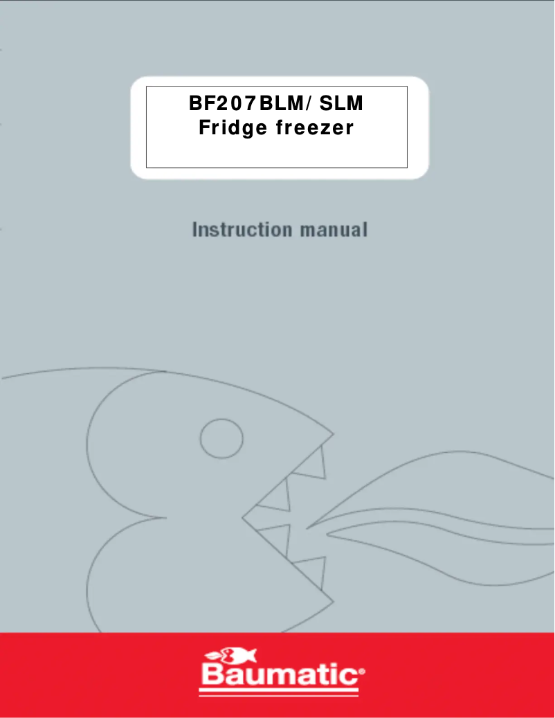 First page image of the manual for BF207BLM