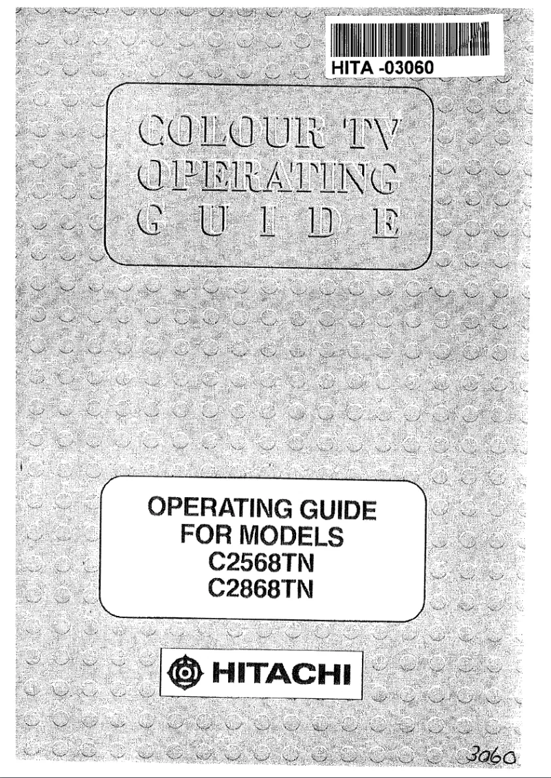 Page 1 of the manual User Manual Hitachi C2568TN