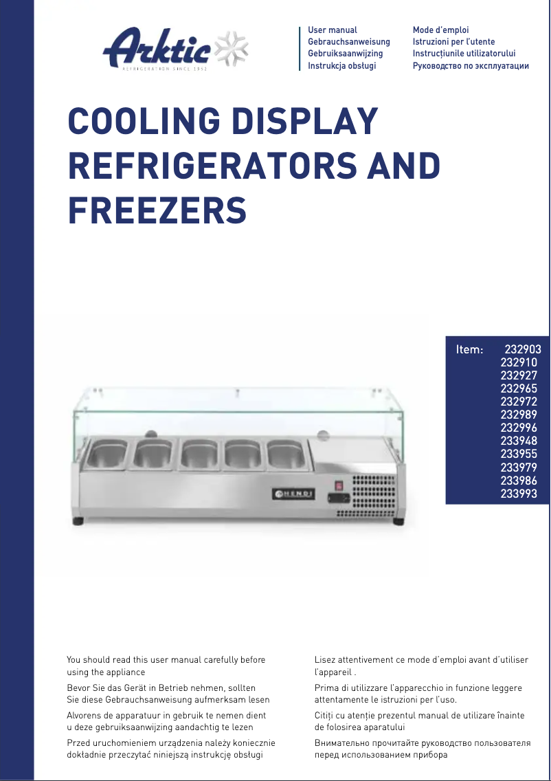 First page image of the manual for 233979