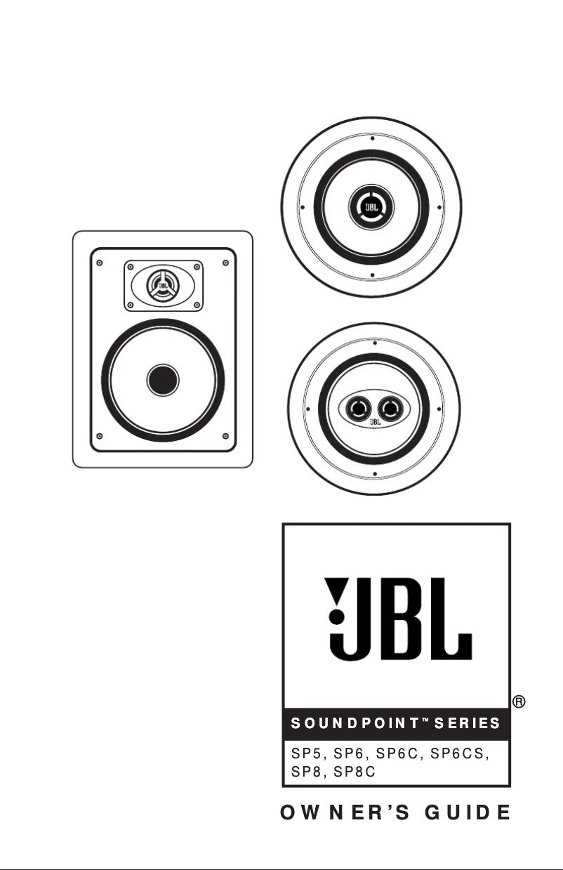 Page 1 of the manual User Manual JBL SoundPoint SP8C