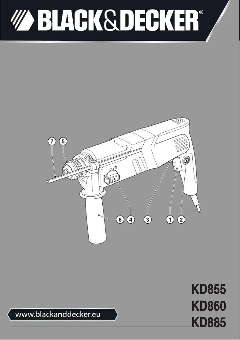Page 1 of the manual User Manual Black & Decker KD860