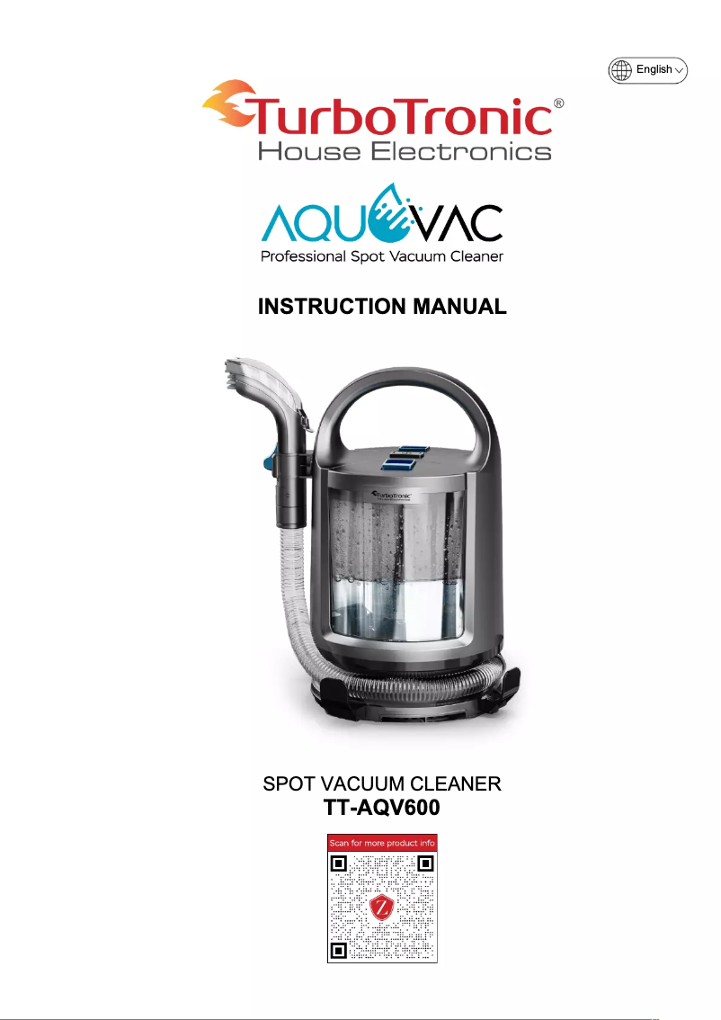 Page 1 of the manual User Manual TurboTronic AquaVac TT-AQV600