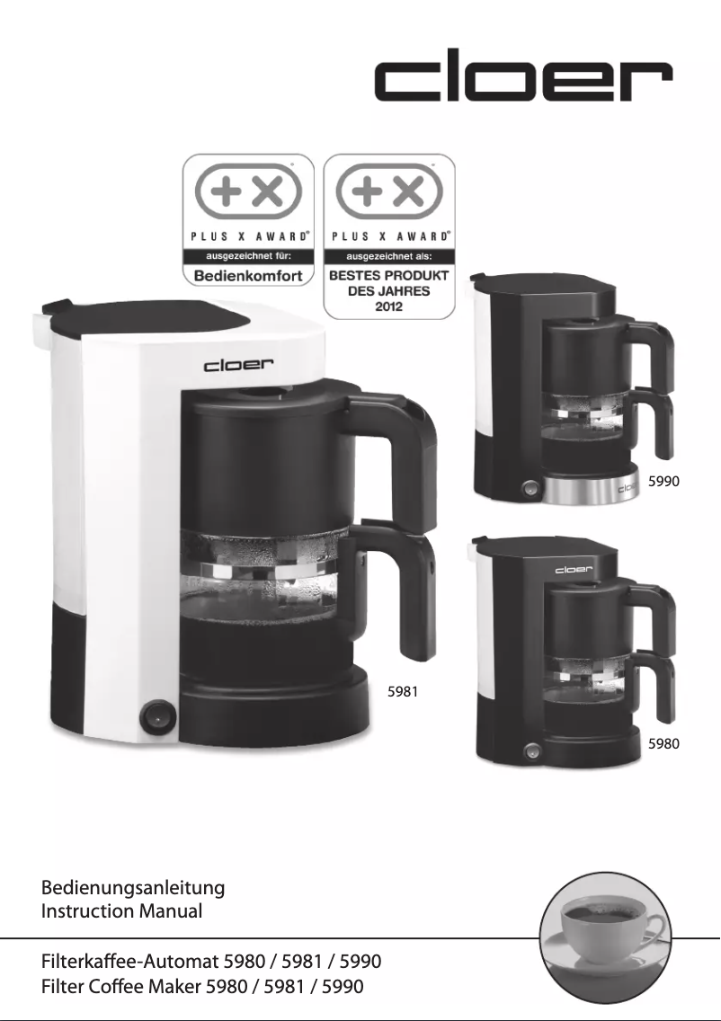 First page image of the manual for 5980