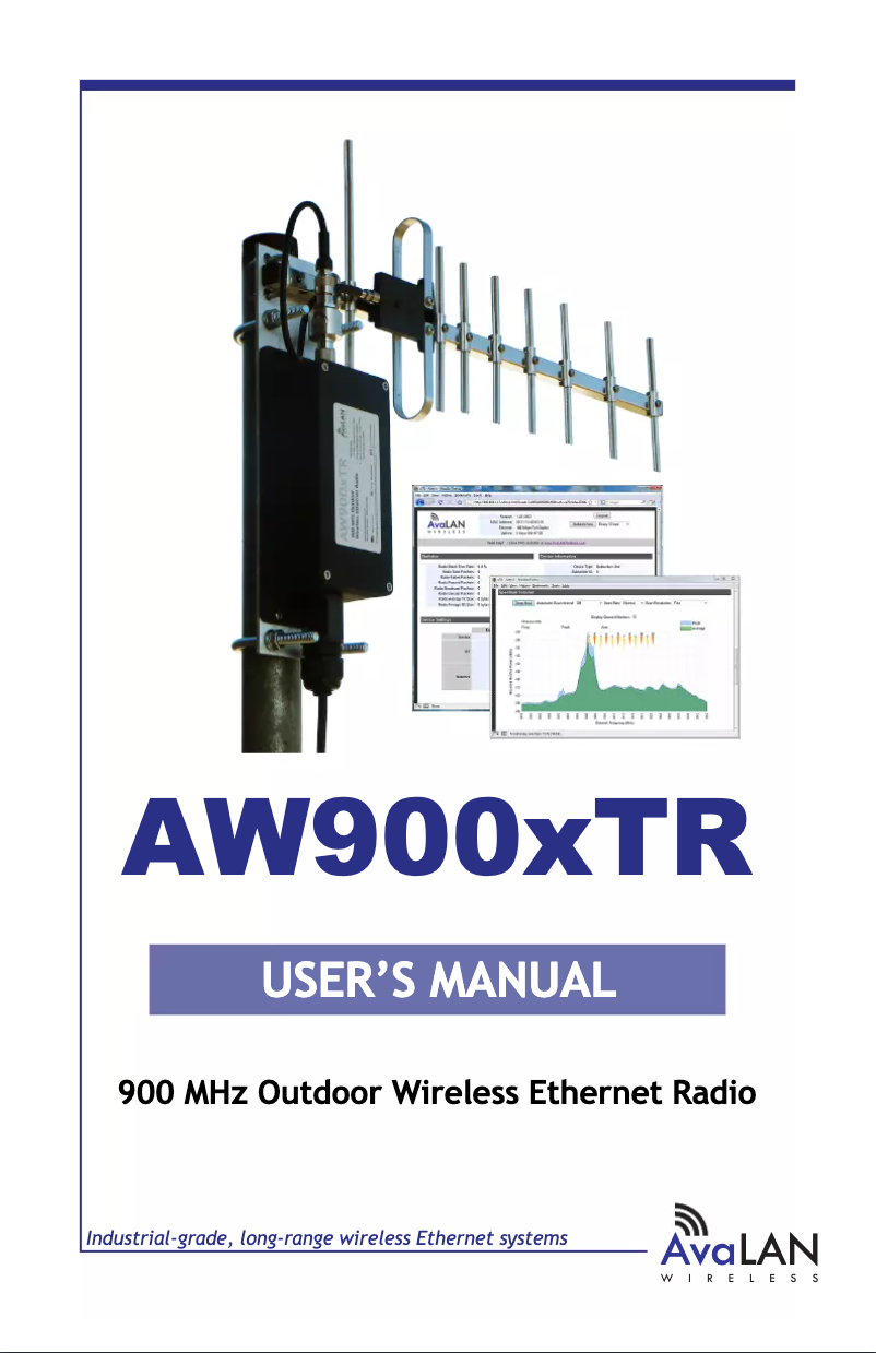 Page 1 of the manual User Manual AvaLAN AW900xTR