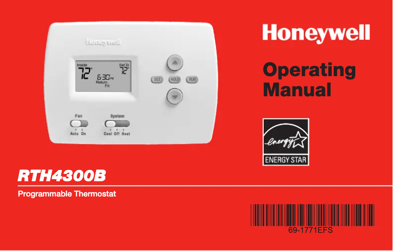 First page image of the manual for RTH4300B