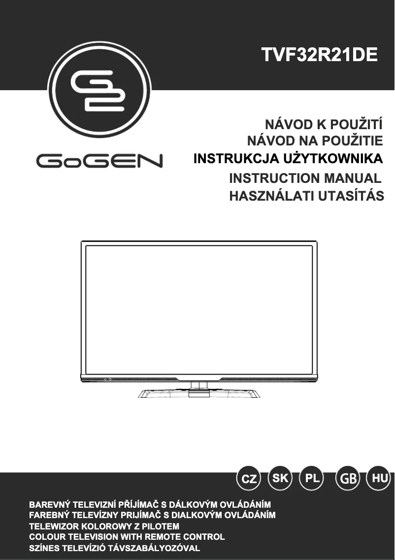 Page 1 of the manual User Manual GoGen TVF32R21DE