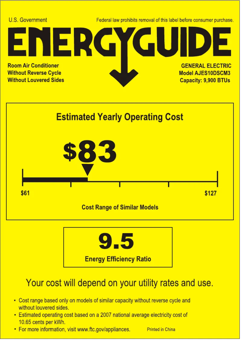 First page image of the manual for AJES10DSC