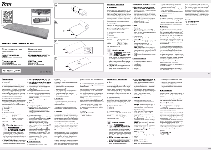 First page image of the manual for IAN 330959