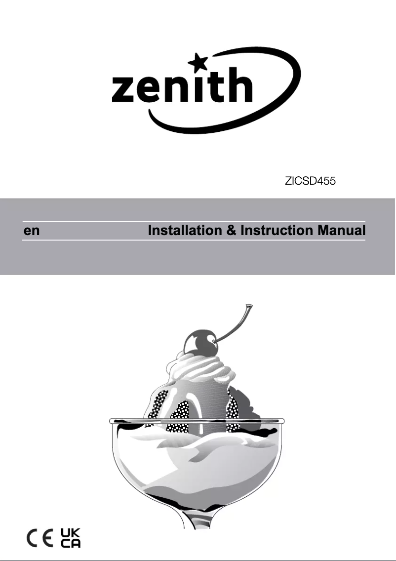 Page 1 de la notice Manuel utilisateur Zenith ZICSD455