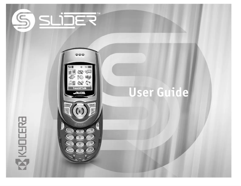 Page 1 of the manual User Manual Kyocera Slider SE44