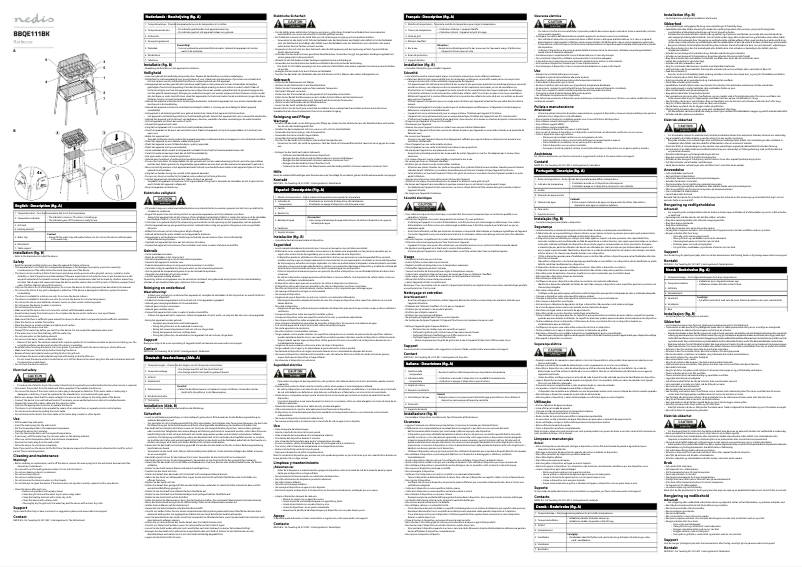 Page 1 of the manual User Manual Nedis BBQE111BK