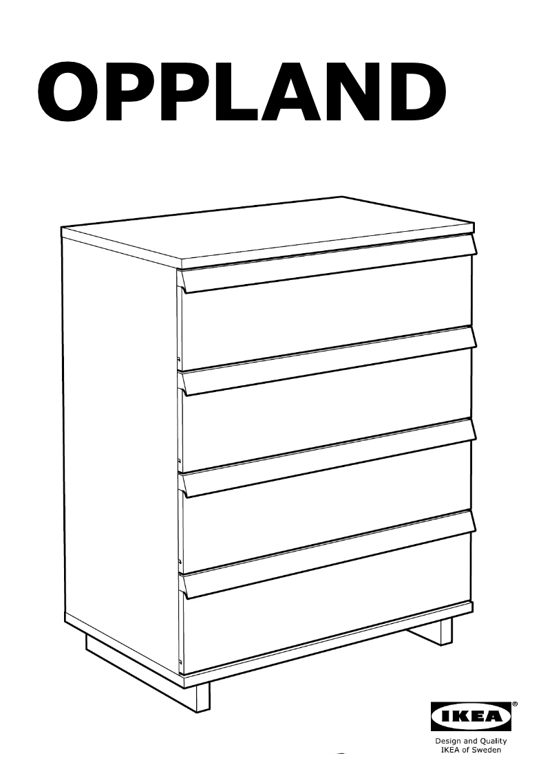 Page 1 of the manual User Manual Ikea OPPLAND (4 drawers)