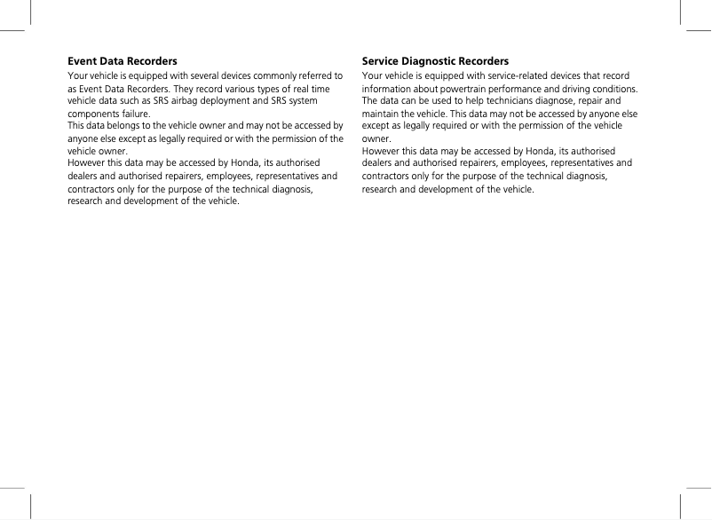 Page 1 of the manual User Manual Honda Civic Type R (2021)