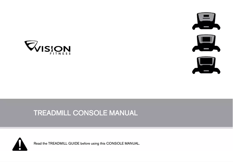 Page 1 of the manual User Manual Vision Fitness T40 Elegant