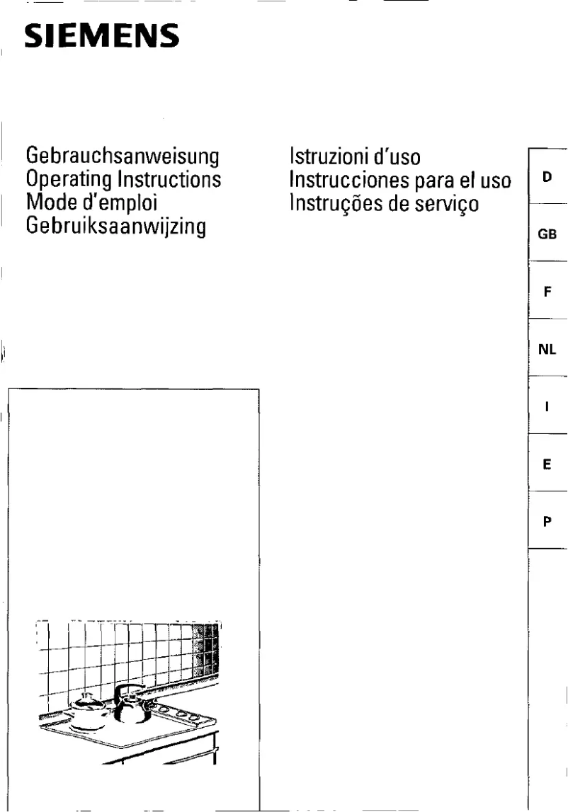 Page 1 of the manual User Manual Siemens ET96020