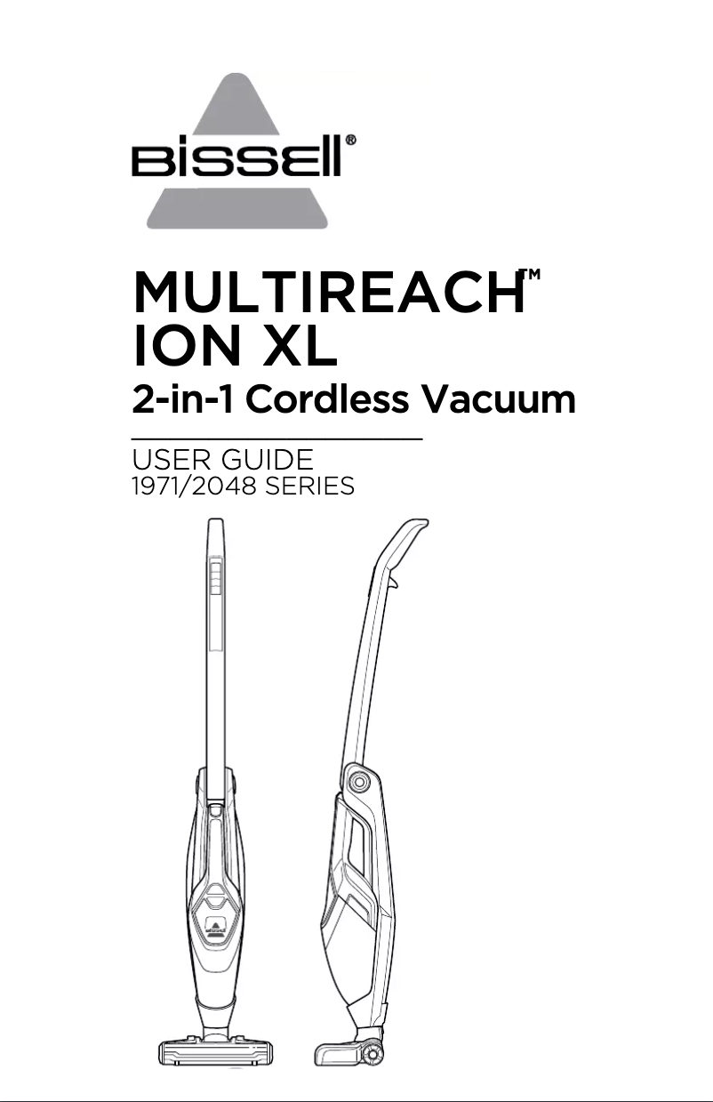 Page 1 of the manual User Manual Bissell MultiReach Ion XL 18V 2048N