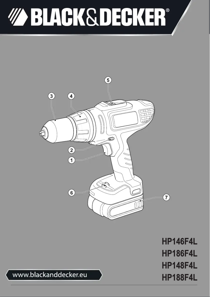 Page 1 of the manual User Manual Black & Decker HP188F4LBK