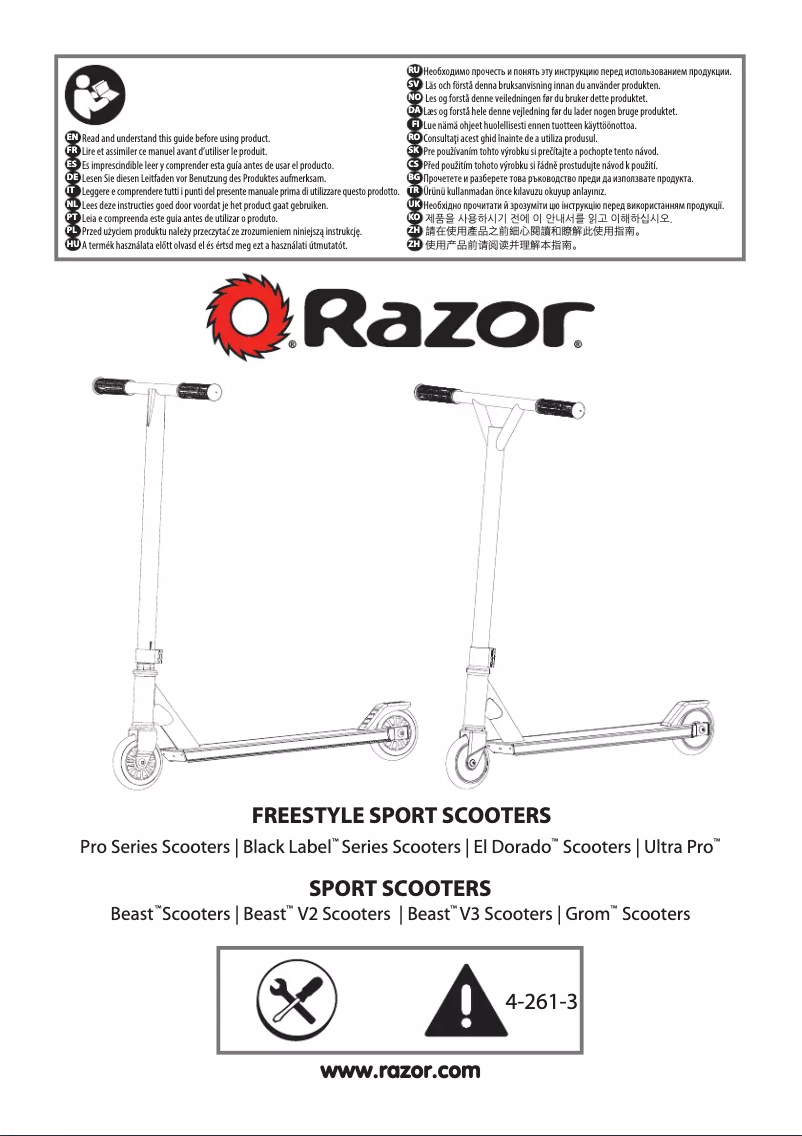 Page 1 of the manual User Manual Razor Beast V3