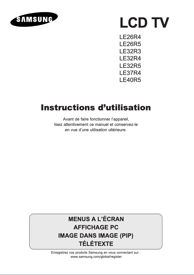 First page image of the manual for LE32R41BU