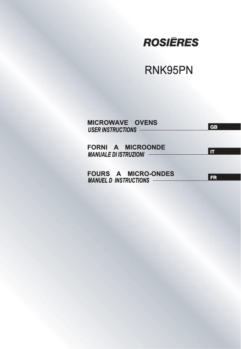 First page image of the manual for RNK95PN