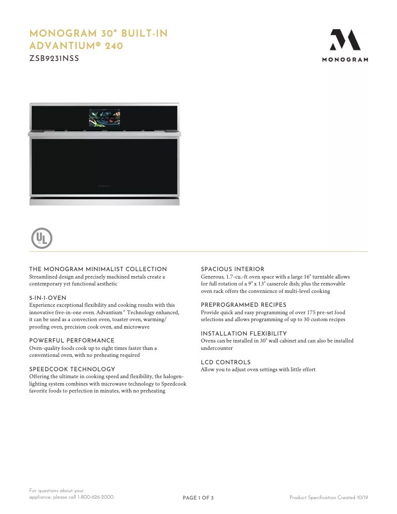 First page image of the manual for ZSB9231NSS