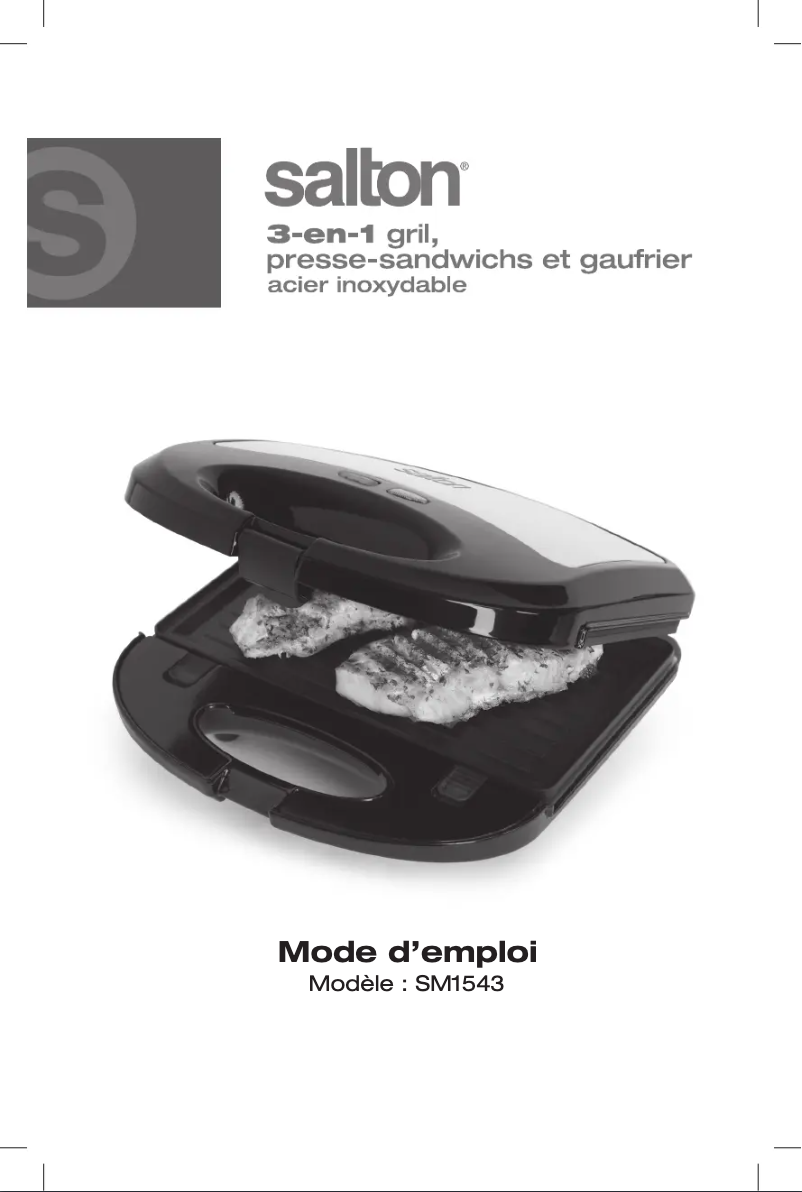 Page 1 of the manual User Manual Salton SM1543