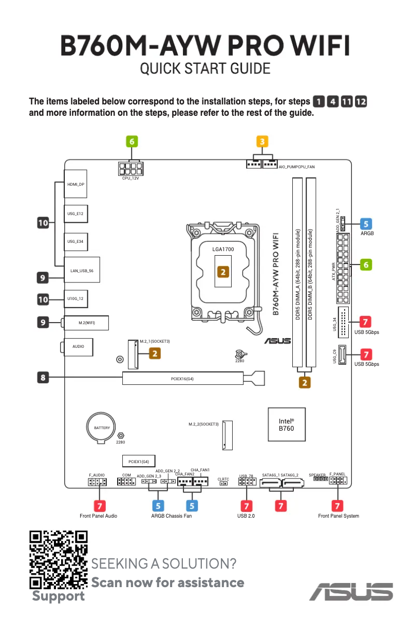 First page image of the manual for B760M-AYW PRO WIFI