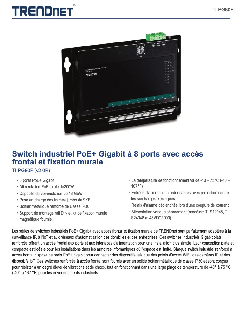 First page image of the manual for TI-PG80F