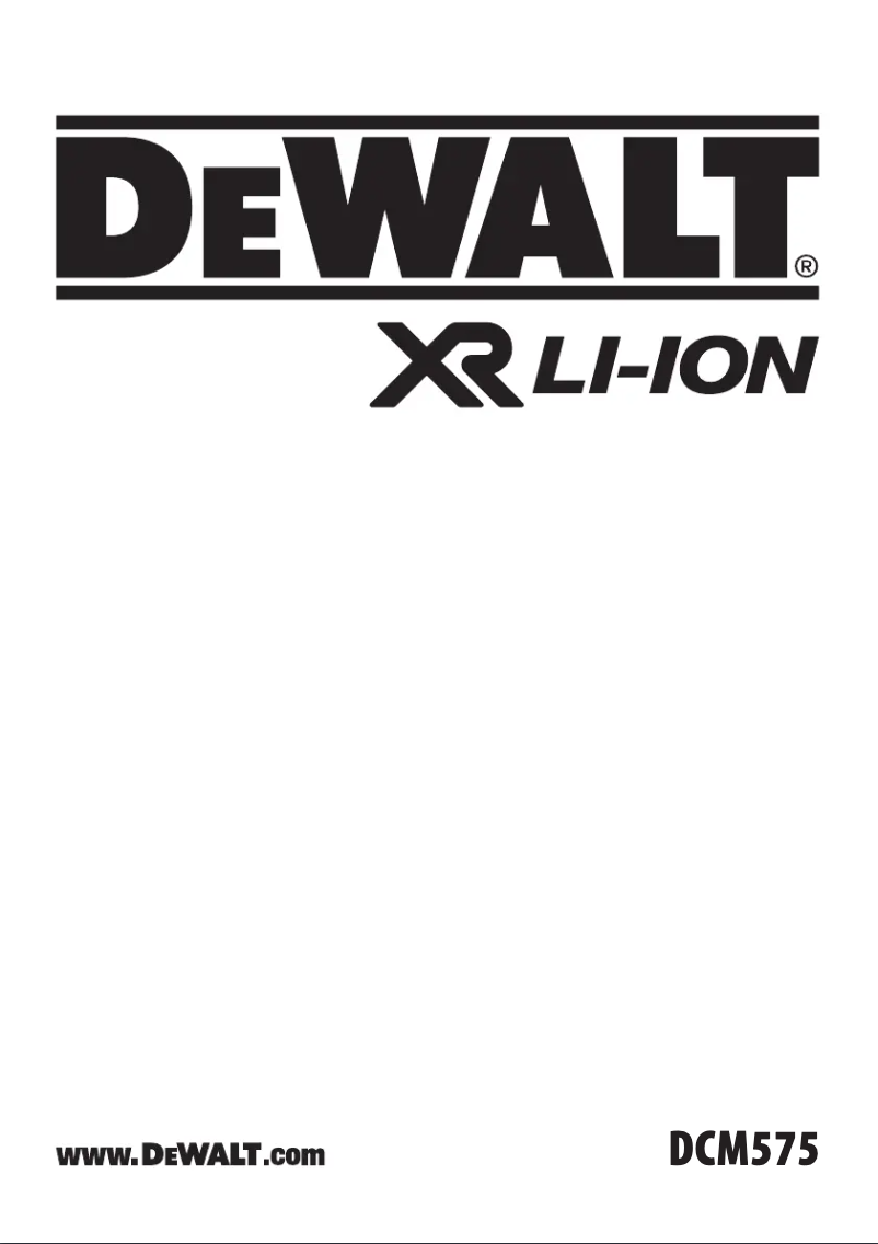Page 1 of the manual User Manual DeWalt DCM575