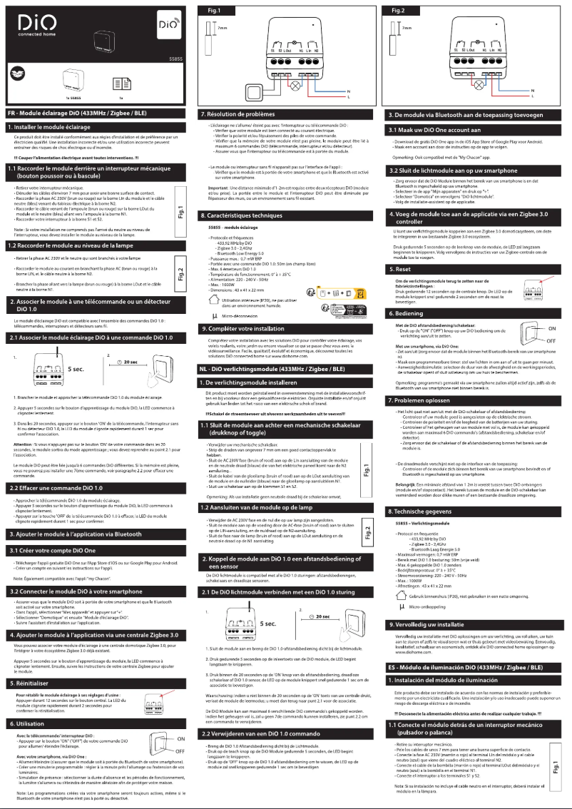 Page 1 of the manual User Manual DiO 55855