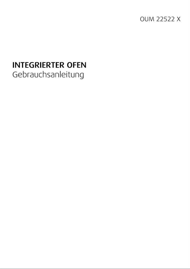 First page image of the manual for OUM 22522