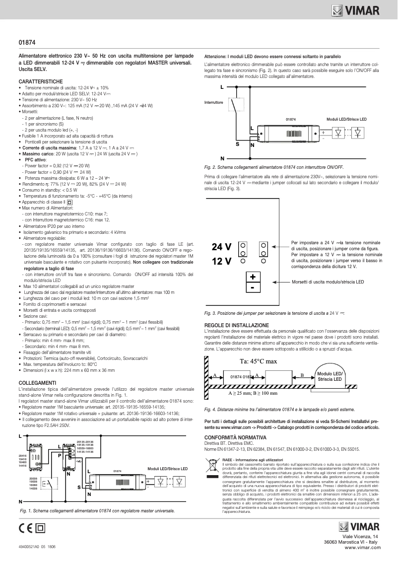 First page image of the manual for 01874