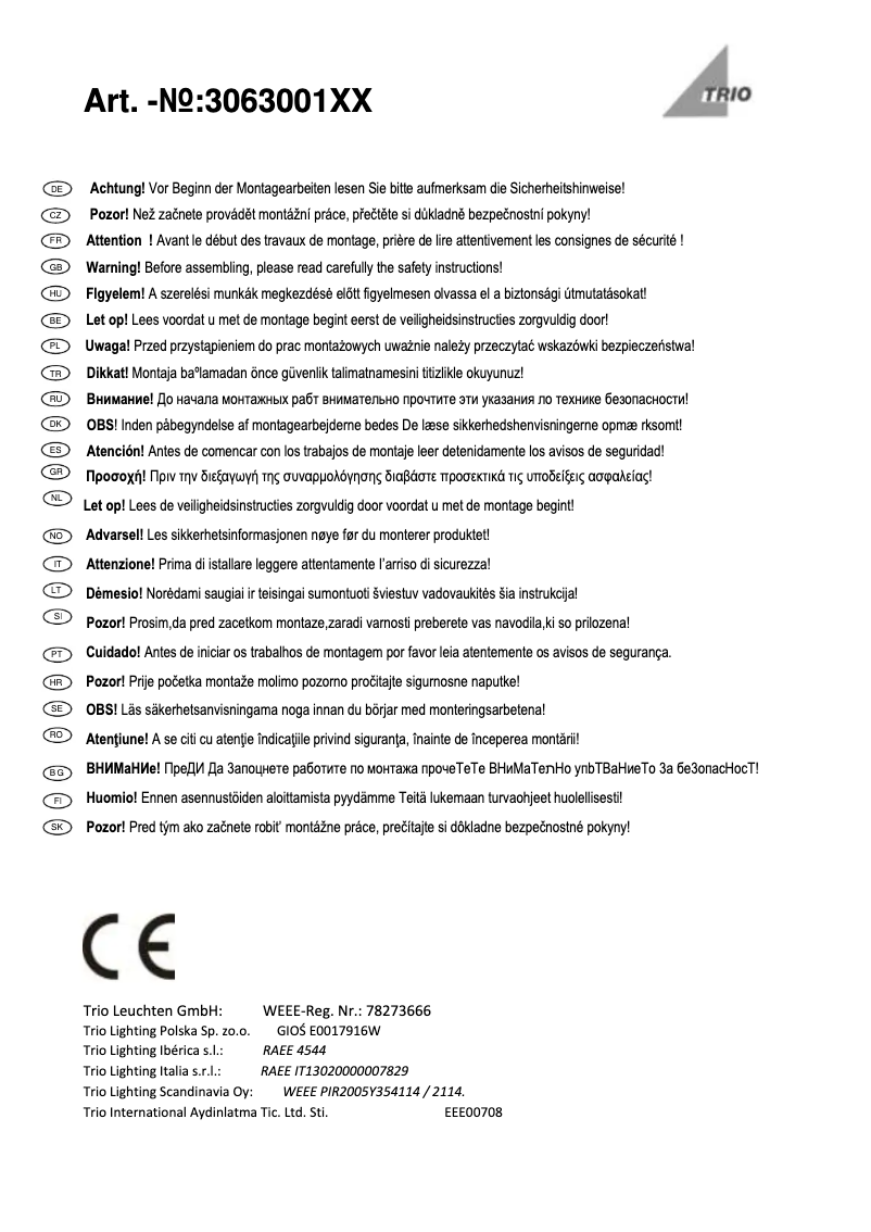 First page image of the manual for Nabab