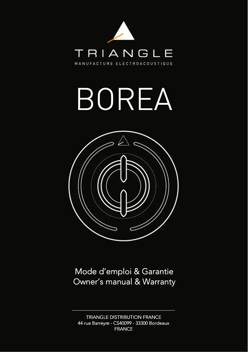 Page 1 of the manual User Manual Triangle Borea BR08