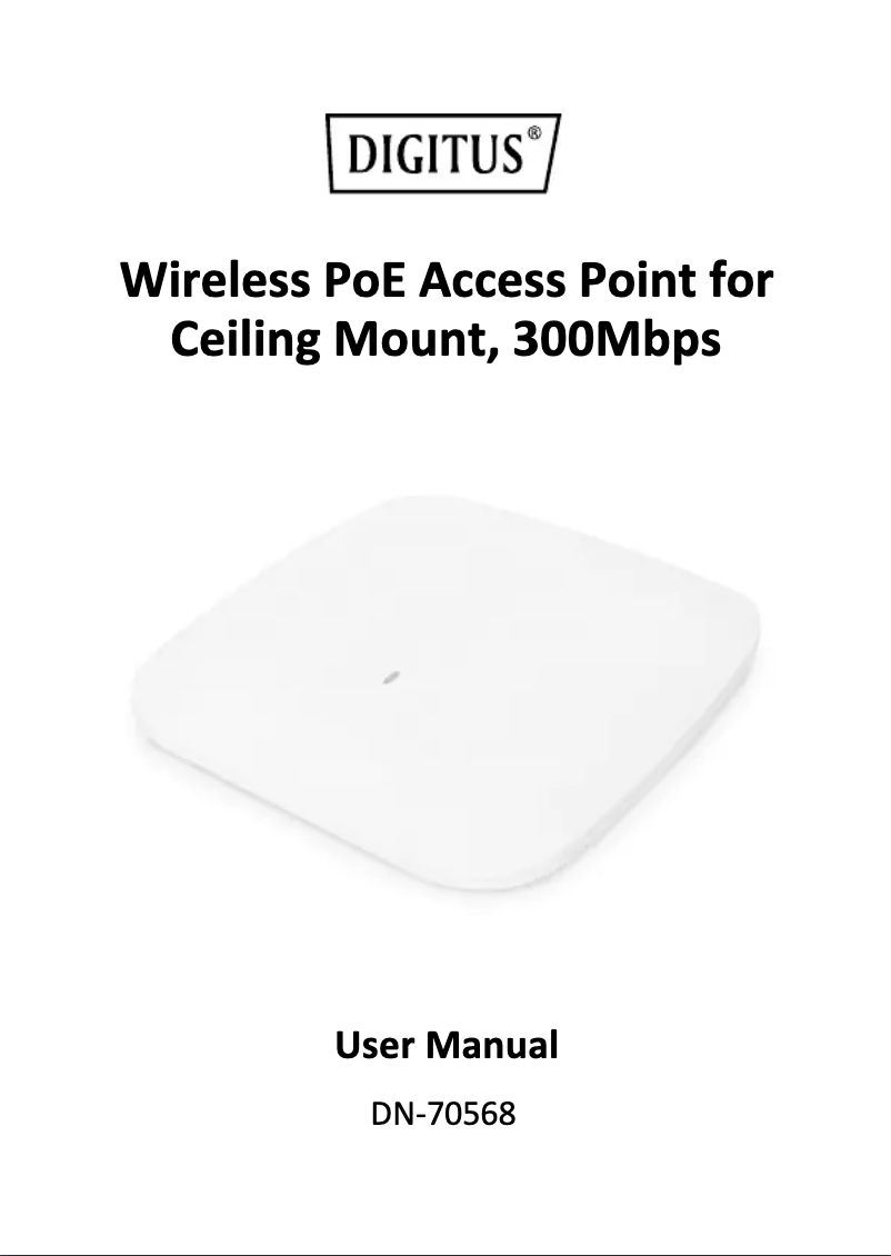 First page image of the manual for DN-70568